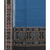 Blue Black Sambalpuri Handwoven Single Ikat Cotton Dupatta