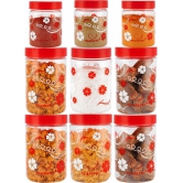 PearlPet - Red Polyproplene Food Container ( Pack of 9 ) - Red