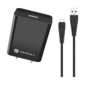 Portronics - Type C 2.4A Wall Charger - Black