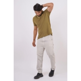 Men's Olive Green Embroidery Polo T-Shirt