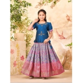 Aarika Teal Silk Girls Lehenga Skirt ( Pack of 1 ) - None