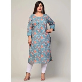 Swasti - Blue Cotton Womens Straight Kurti ( Pack of 1 ) - None