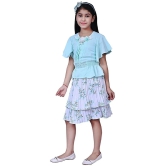 Arshia Fashions - Blue Polyester Girls Top With Skirt ( ) - None