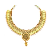 Sukkhi Alloy Golden Traditional Necklaces Set Choker - Golden