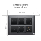 Buy Online L&G 12 Modular Wireless Touch Switch Board | (Size: 12M- 220 x 160 x 45 mm)-Green