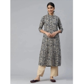 Vbuyz - Blue Cotton Womens Front Slit Kurti ( Pack of 1 ) - None