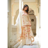 Sacrifice Cotton Ethnic Top Skirt With Dupatta Set