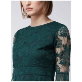 Miss Chase Lace Self Design Above Knee Womens A-line Dress - Green ( Pack of 1 ) - None