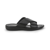 Liberty - Black Men's Leather Slipper - None