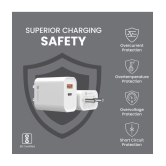 Portronics - No Cable 3A Travel Charger - White