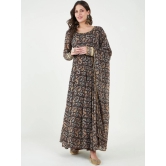 Paisley Printed Gotta Patti Anarkali Kurta with Dupatta