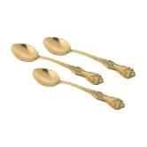 A & H ENTERPRISES - Brass Brass Dessert Spoon ( Pack of 3 ) - Brass