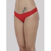 BASIICS By La Intimo - Red BCPSS02 Polyester Solid Womens Bikini ( Pack of 1 ) - None