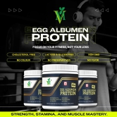 Mint Veda 100% Egg White Protein | Albumen Protein Powder | No Additional Colour & Unflavored Non GMO | Gluten Free For Men | 500gm | Pack of 2