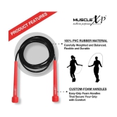 MuscleXP Skipping Rope (Jumping Rope) for Men, Women & Children, Tangle Free Jumping Rope for Kids (Red / Black) - ONESIZE