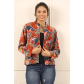 Printed women velvet jacket-M