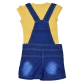 Zadmus Baby Girls Top and Dungaree Set Denim, Yellow - 0-6 Months