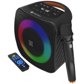 Portronics Dash Speaker:TWS Portable Speaker with Wireless Karaoke Mic. ,Black (POR 1339) - Black