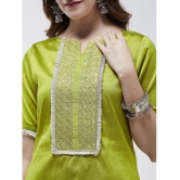 Pannkh Womens Festive Embroidered High-Low Kurta With Matching Pants - None