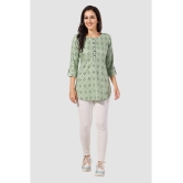 Meher Impex - Green Rayon Womens A-line Kurti ( Pack of 1 ) - None