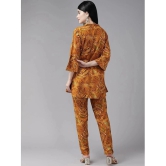 Aarika Womens Mustard Colour Floral Print Rayon Co-ord Set - None