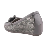 Shoetopia Light Grey Womens Loafers - None