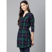 One femme Women's Plaid Check Print Tunic