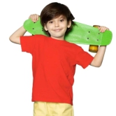 Boys Cotton Plain Half Sleeve TShirt (Red) PID41463