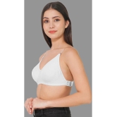 Madam - White Cotton Blend Lightly Padded Womens T-Shirt Bra ( Pack of 1 ) - None