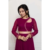 Cocktail Violet Lehenga Set-S