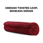 HOMETALES - Maroon 1500 GSM Drying Towel For Automobile ( Pack of 1 )