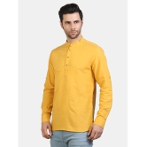 Life Roads - Yellow Cotton Mens Shirt Style Kurta ( Pack of 1 ) - None