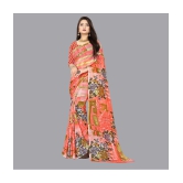 Anand Sarees - Orange Georgette Saree With Blouse Piece ( Pack of 1 ) - Orange