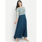 JASH CREATION - Blue Georgette Womens Anarkali Kurti ( Pack of 1 ) - None