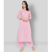 Tissu - Pink Straight Cotton Women's Stitched Salwar Suit ( Pack of 1 ) - M