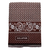 Mandhania Mayur Solapur Chaddar 100% Cotton Dailyuse Single Bed Blanket Pack of 1 Brown