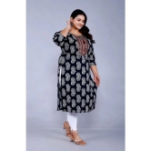 JC4U Cotton Embroidered Straight Womens Kurti - Black ( Pack of 1 ) - None