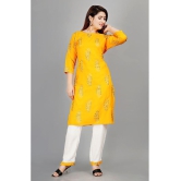 SIPET - Yellow Straight Rayon Womens Stitched Salwar Suit ( Pack of 1 ) - None