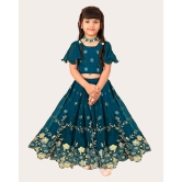 Ethnic Wear Georgette Silk Embroidered Indian Style Full Stitched Lehenga Choli Set-Blue / 3 Years-4 Years