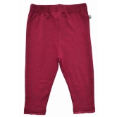 Girls Maroon Solid Leggings (95% Cotton 5%Elasthan Jersey)