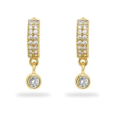 Drashti Collection Golden Drop Earrings ( Pack of 1 ) - Golden