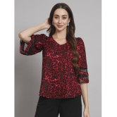 Curvydrobe Wine Polyester Women's A-Line Top ( Pack of 1 ) - None