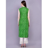 JC4U Rayon Printed Straight Womens Kurti - Green ( Pack of 1 ) - None