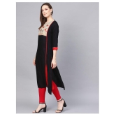 KSUT Black Viscose Straight Kurti - M