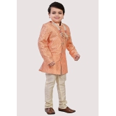 Arshia Fashions - Peach Silk Boys Sherwani ( Pack of 1 ) - None