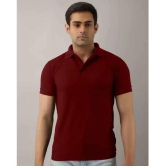 SKYRISE - Maroon Cotton Blend Slim Fit Men's Polo T Shirt ( Pack of 1 ) - None