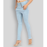 AngelFab - Blue Denim Skinny Fit Women''s Jeans ( Pack of 1 ) - 28