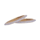 YouBella Pachheli American Diamond Bangles For Women - 2.4