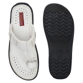 Leeport White Kolhapuri Chappal - None