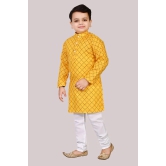 Arshia Fashions Pack of 1 Boys Cotton Kurta Sets ( Yellow ) - None